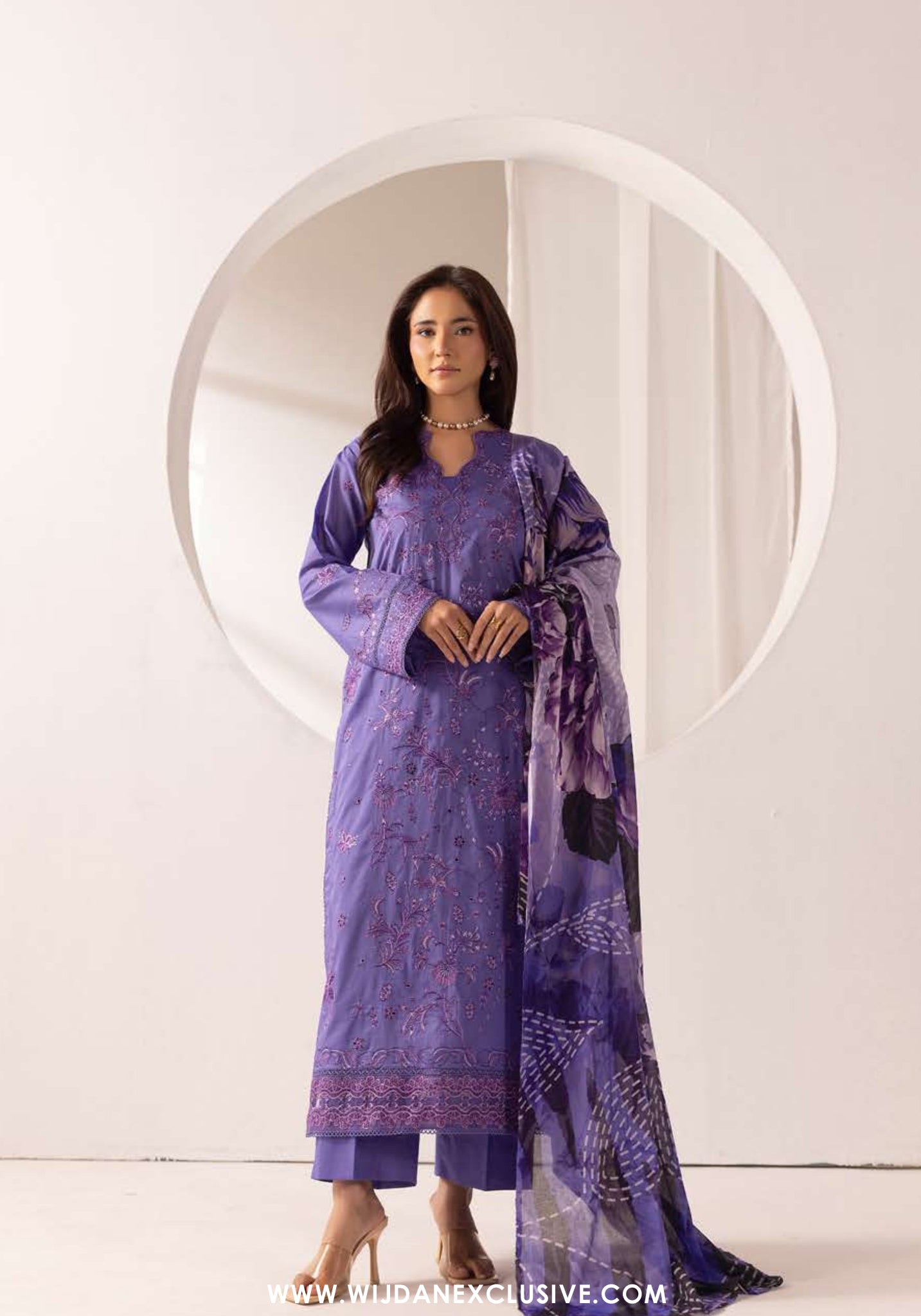 Ibtida by Nur | Unstitched Embroidered Lawn Collection - 2026 (IK-318)