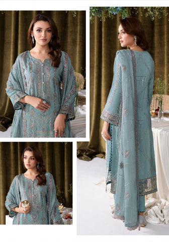 Aangan Luxury Raw Silk Collection'24 Vol-01 by Ramsha AA-109