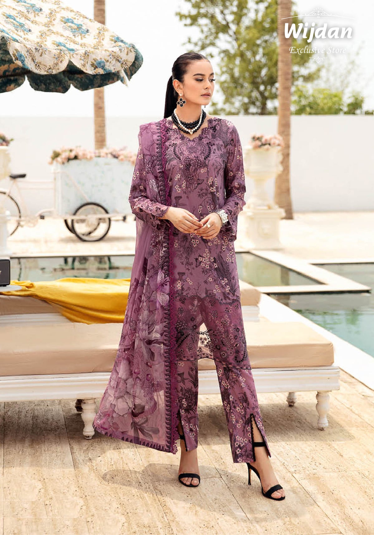 Rangrez Luxury Lawn Collection'25 Vol-06 by Ramsha N-609