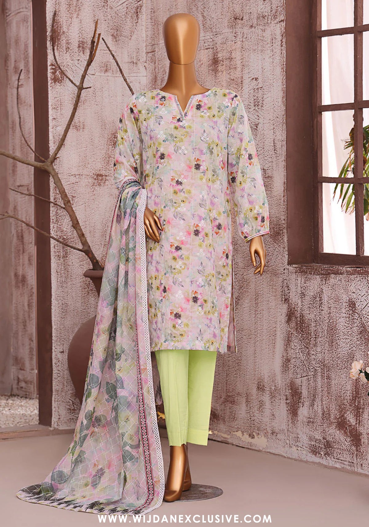 HZ Dhagakari Unstitched Embroidered Lawn Collection - 2025 DEC-596