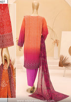 HZ Chunri Embroidered Digital Printed Lawn Collection D-09