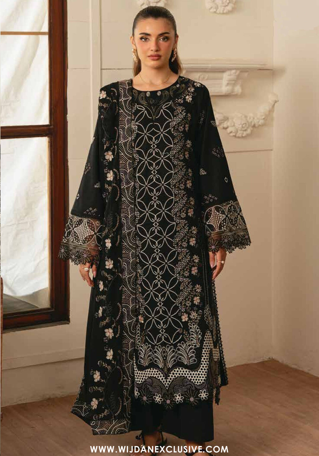 Elsa by Marjjan | Unstitched Embroidered Lawn Collection - 2026 ( 213-A)