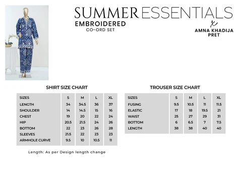Summer Essentials by Amna Khadija | Stitched Embroidered 2PC Co-Ords Collection - 2026 (D-09)