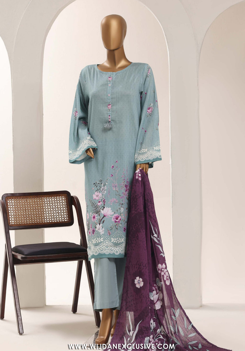 Sadabahar Stitched Printed Lawn Vol-12 Collection – 2026 (D-09)