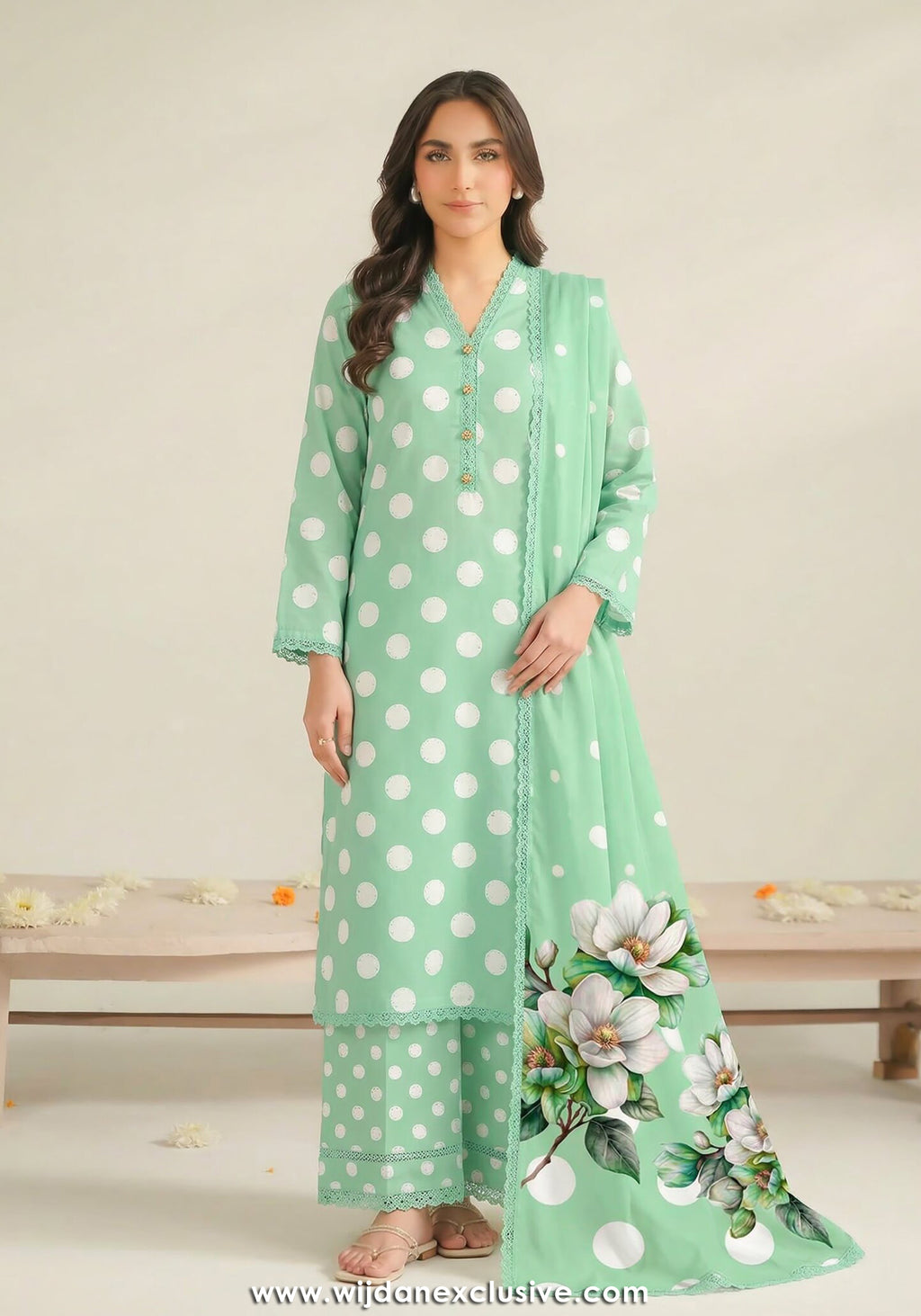 M Dots by Mahay | Unstitched Airjet Lawn Vol-02 Collection - 2026 (D-09)