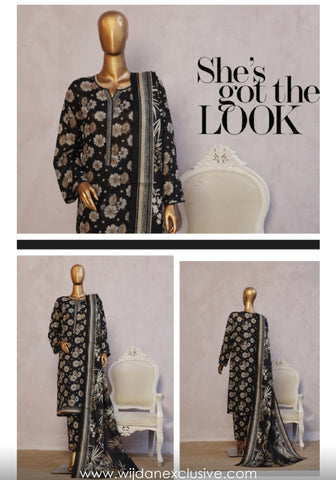 Bin Saeed Exclusive Printed 3PC Lawn Collection'25 Vol-09 D-09