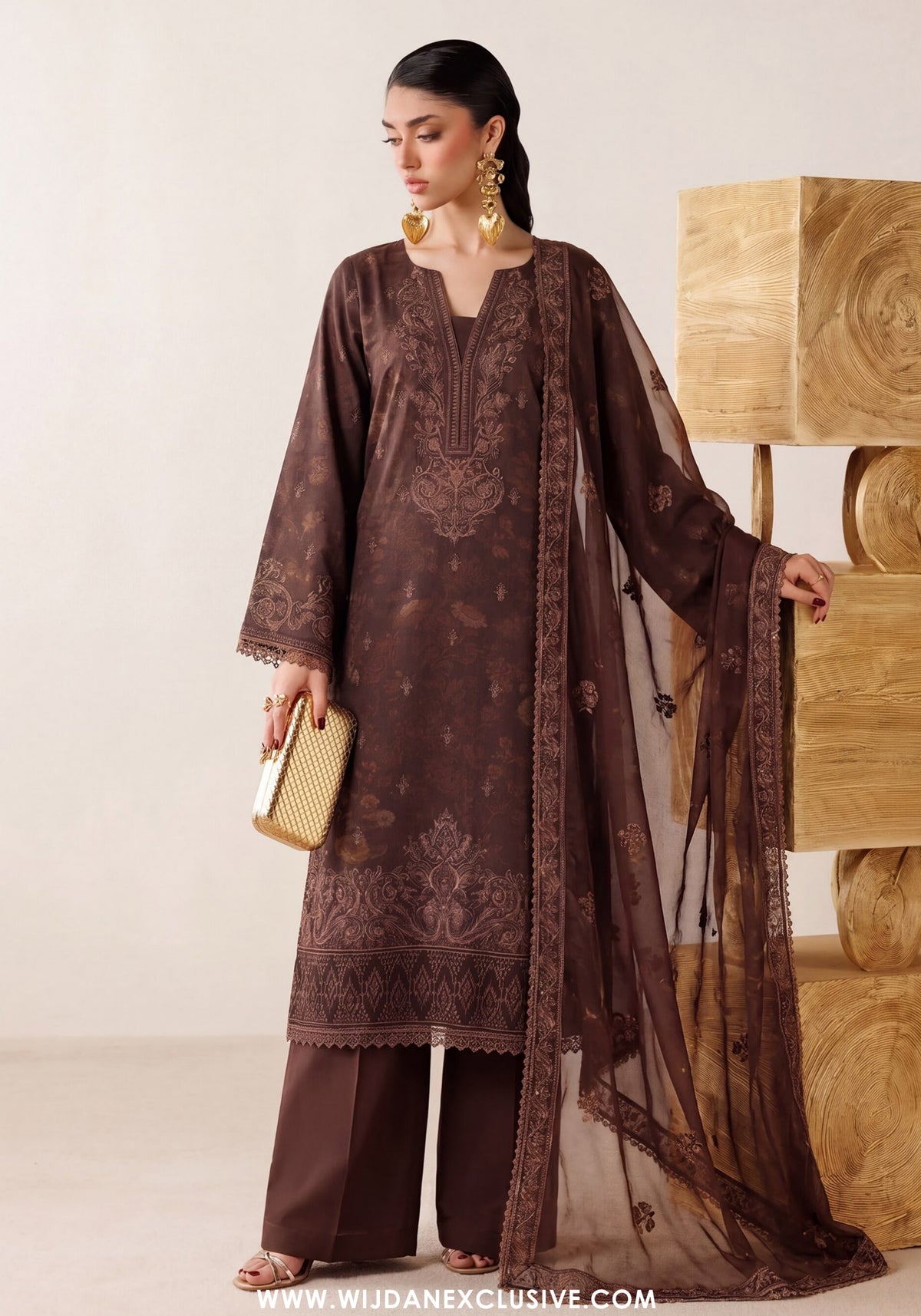 Virsa by Wijdan | Unstitched Embroidered Viscose Collection - 2026 (D-2518)