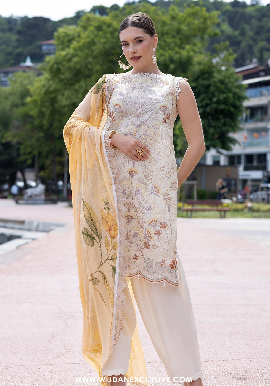 Sunshine Bloom Premium Unstitched Embroidered Collection - 2026 (D-09)