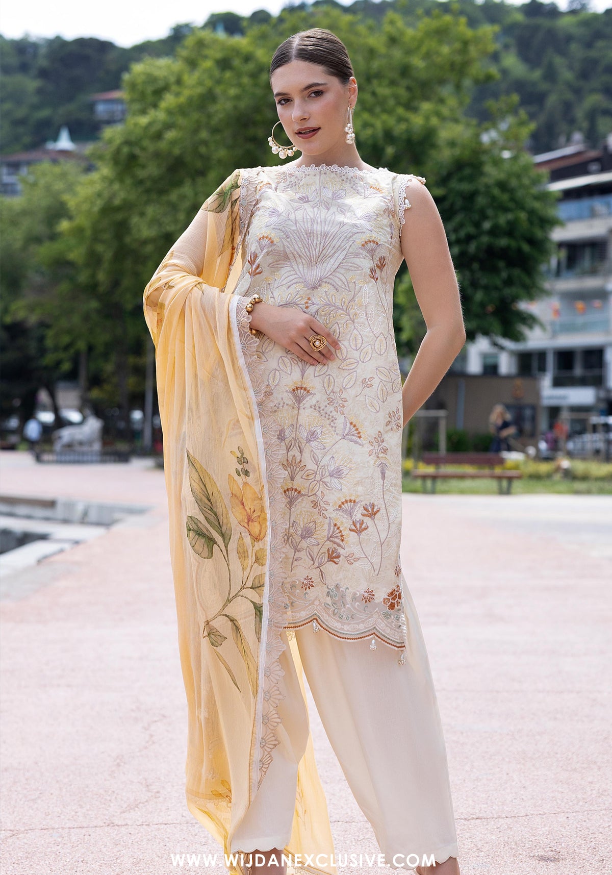 Sunshine Bloom Premium Unstitched Embroidered Collection - 2026 (D-09)