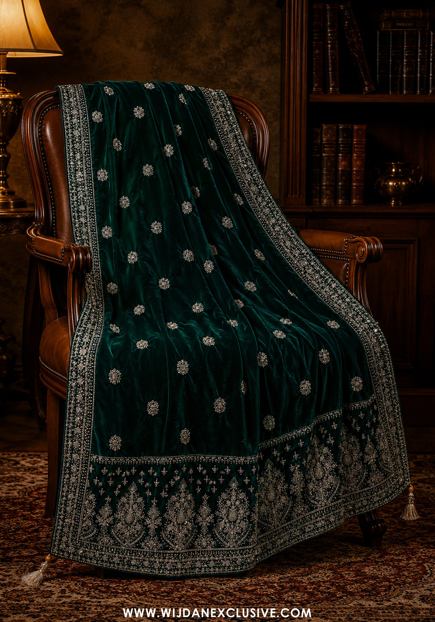 Mehfil-e-Noor Velvet Embroidered Women's Shawl Collection - 2026 (D-09)