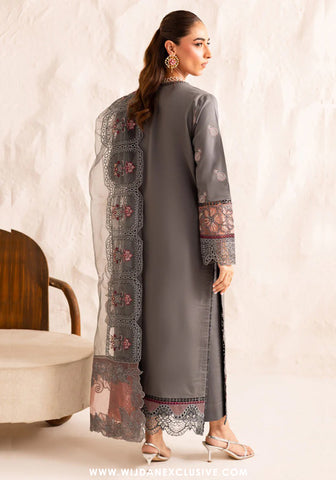 Marjjan Guzel Unstitched Embroidered Lawn Collection - 2025 SMC-205 (Grey)