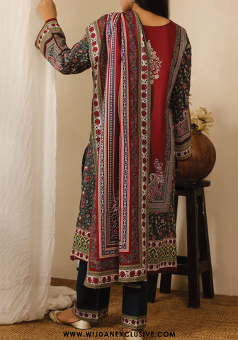 VS Daman Unstitched 3PC Digital Cambric Collection - 2025 D-2001