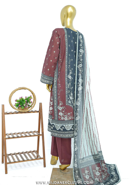 Bin Saeed Stitched Exclusive Printed Lawn Vol-09 Collection – 2026 (D-08)