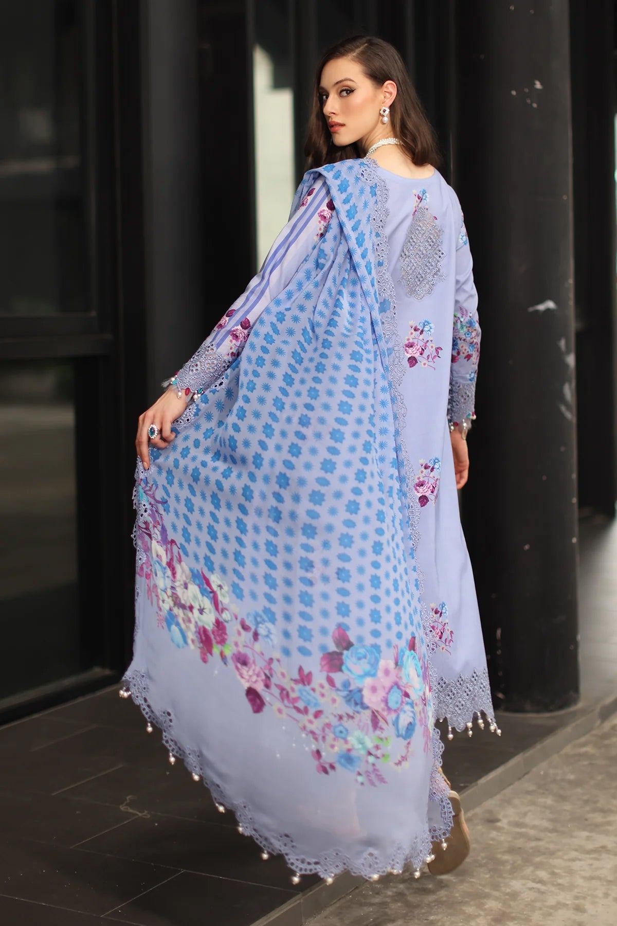 Charizma Signature Unstitched Embroidered Lawn Vol-01 Collection - 2026 (CS6-09)