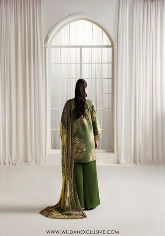 Zyrah by Naqsh | Unstitched Fall Winter Collection - 2025 FERN GREEN - 00181