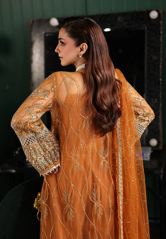Stardom by Elaf - Unstitched Formal Handwork - 2025 ESH-09 SAFFRON