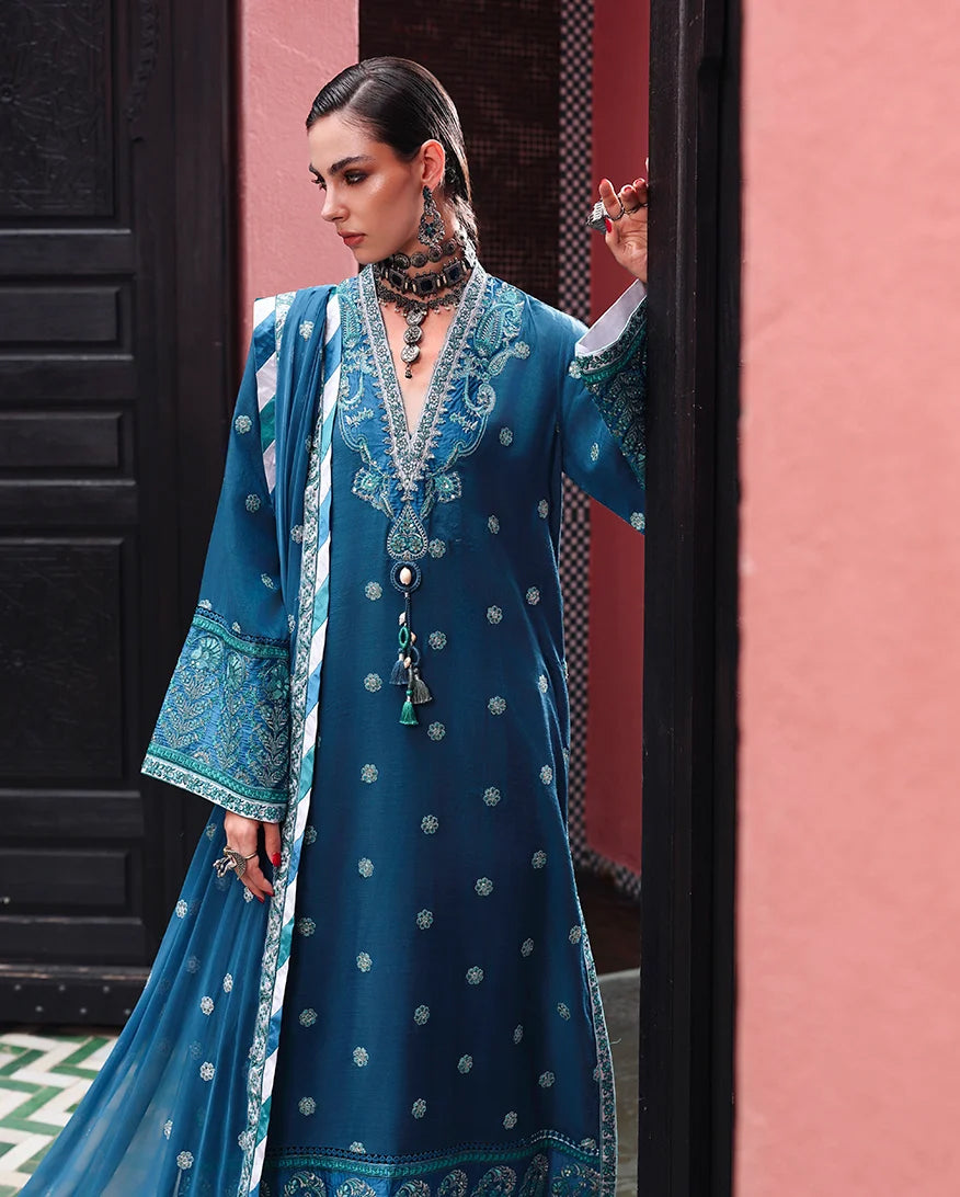 Nuvera by Mushq | Unstitched Embroidered Raw Silk Formal Collection'26 (ROUGE SAPPHIRE)