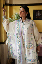 Wildflower by Zaha | Unstitched Festive Lawn Collection - 2026 (GHOST ORCHID WHISPER)