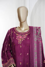 Bin Saeed Stitched 3pc Luxury Embroidered Jacquard Collection - 2026 (D-09)