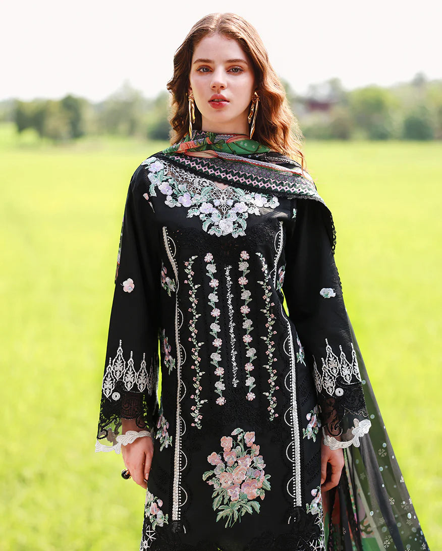 The Secret Garden by Mushq | Unstitched Embroidered Lawn Collection - 2026 (NIGHTSHADE BLOOM)