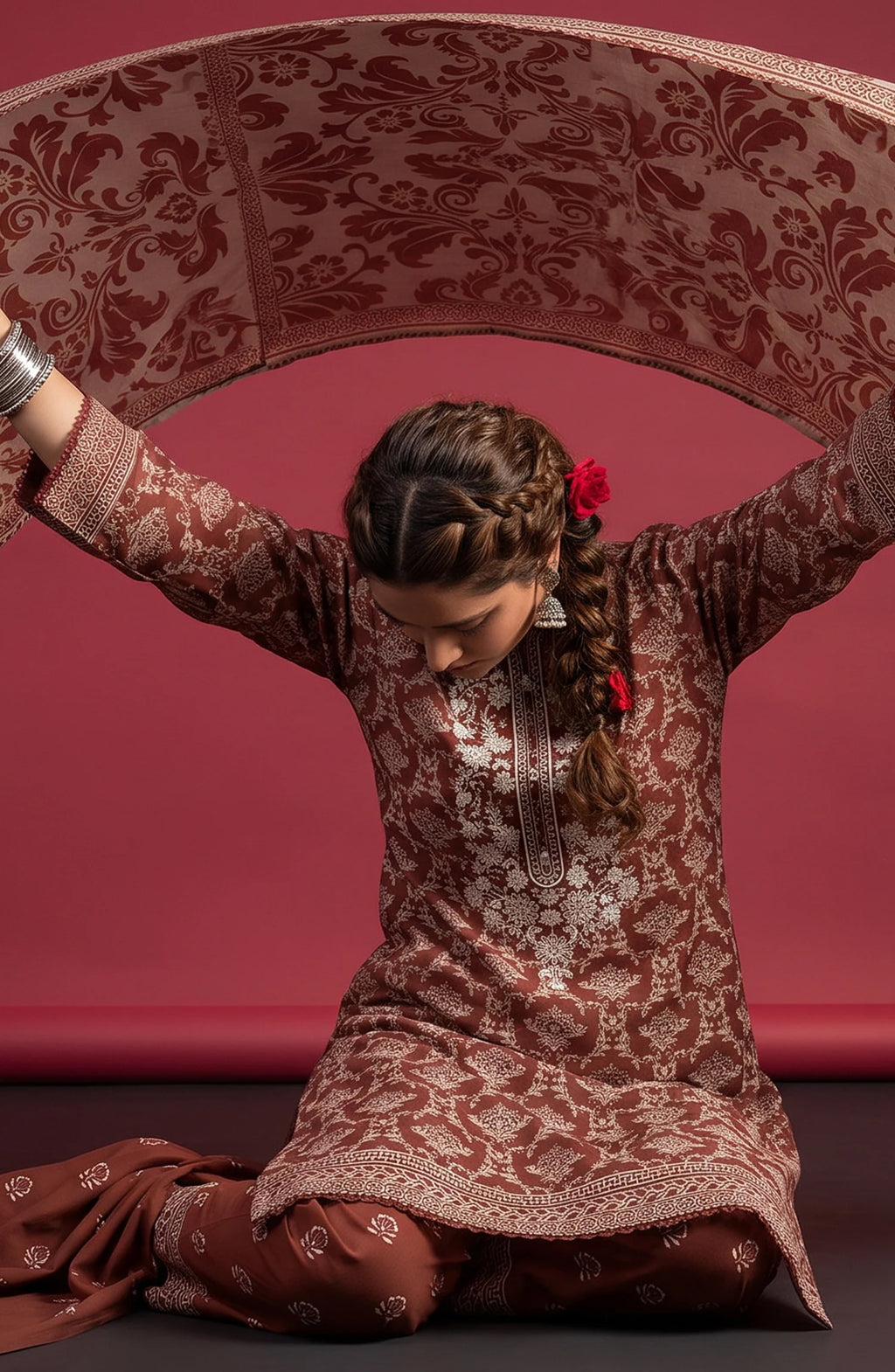 Rang E Bahar by Amna Khadija | Stitched Embroidered Lawn Collection - 2026 (D-09)
