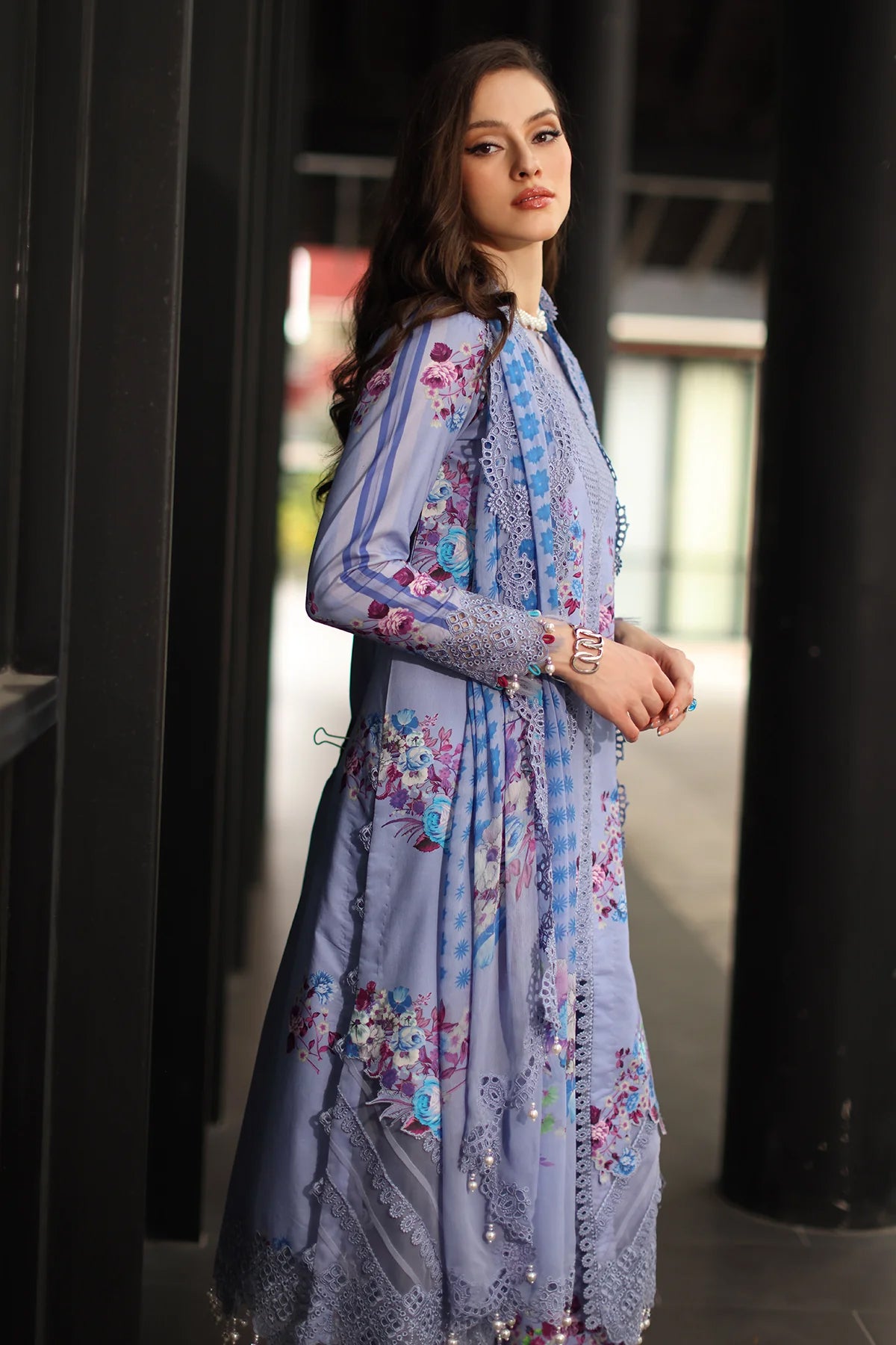 Charizma Signature Unstitched Embroidered Lawn Vol-01 Collection - 2026 (CS6-09)
