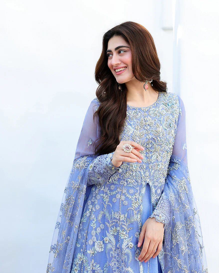 Bachelorette Chronicles by Mushq | Unstitched Embroidered Chiffon Collection'26 (BLUSHING BRIDDE)