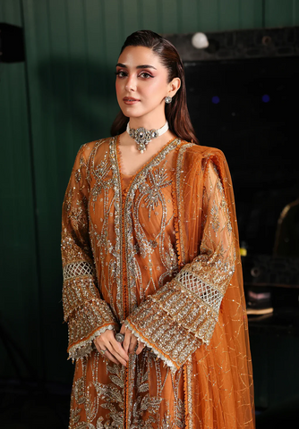 Stardom by Elaf - Unstitched Formal Handwork - 2025 ESH-09 SAFFRON