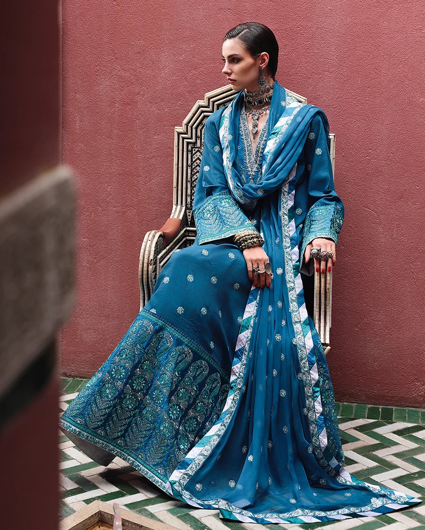 Nuvera by Mushq | Unstitched Embroidered Raw Silk Formal Collection'26 (ROUGE SAPPHIRE)