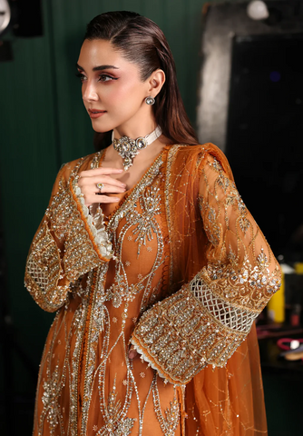 Stardom by Elaf - Unstitched Formal Handwork - 2025 ESH-09 SAFFRON