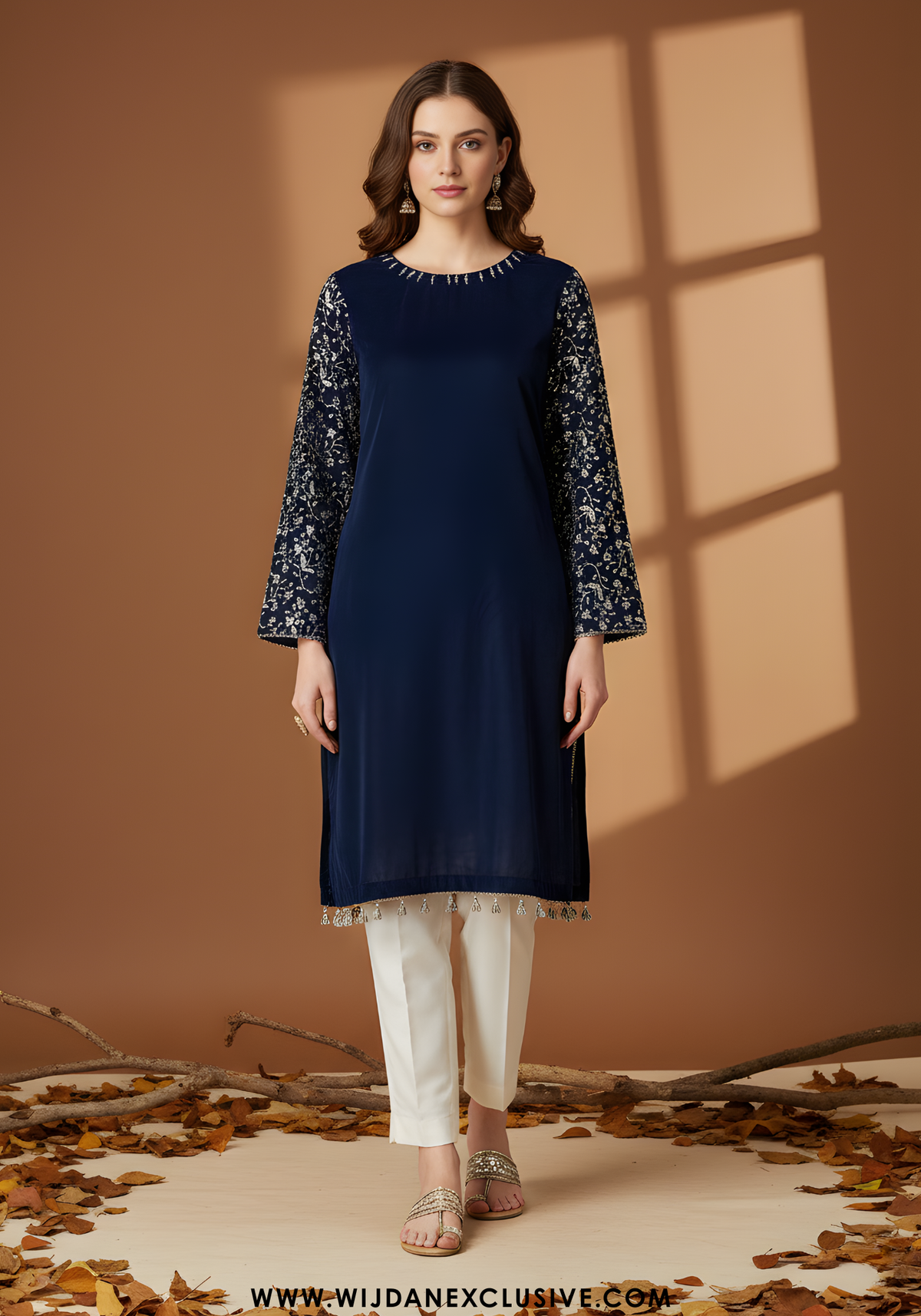 Opulent by Wijdan | 1PC Stitched Velvet Kurti Collection - 2025 (DEEP ZINC)