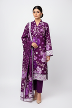 Polka & Drapes Unstitched Printed Lawn Collection - 2026 (D-04)