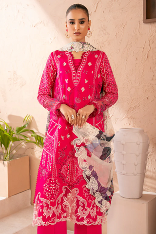 Amani by Marjjan | Unstitched Embroidered Viscose Winter Collection - 2025 MSV-02-A (PINK)