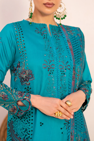 Amani by Marjjan | Unstitched Embroidered Viscose Winter Collection - 2025 MSV-03-A (ZINC)