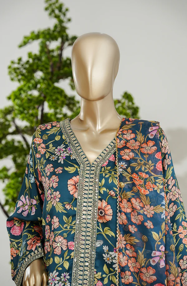 Noor by Amna Khadija | Stitched Embroidered Silk Collection - 2026 NAK26ES-01