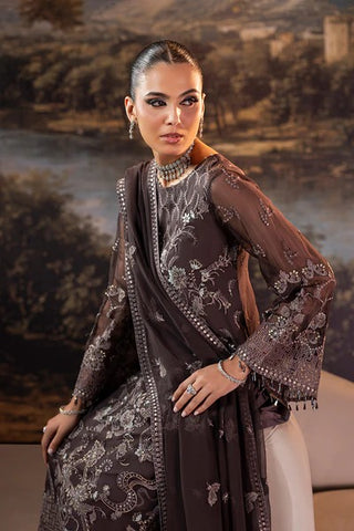 Riwayat Lamisah Unstitched Chiffon Collection - 2025 by Lavish (Cinnamon)