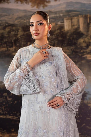 Riwayat Lamisah Unstitched Chiffon Collection - 2025 by Lavish (Slate Gray)