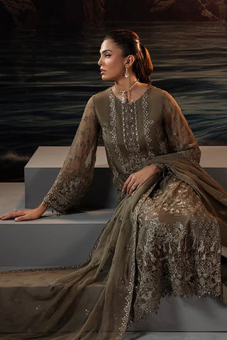 Riwayat Lamisah Unstitched Chiffon Collection - 2025 by Lavish (Sage Green)