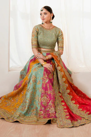 Baroque Unstitched Embroidered Raw Silk Collection UF-4036