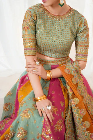 Baroque Unstitched Embroidered Raw Silk Collection UF-4036