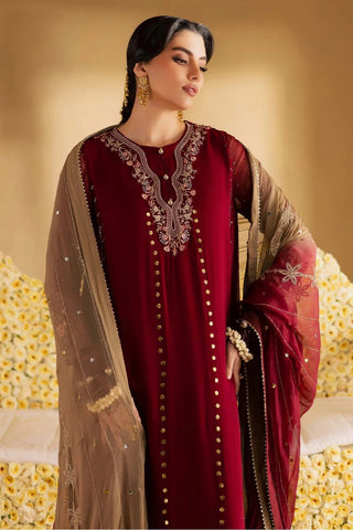 Nureh Mukeshkari Unstitched Embroidered Mukesh Chiffon Collection - 2025 MK-16