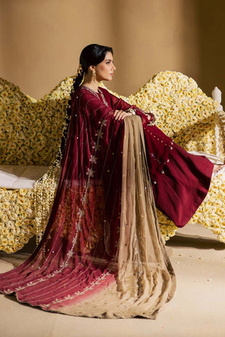 Nureh Mukeshkari Unstitched Embroidered Mukesh Chiffon Collection - 2025 MK-16