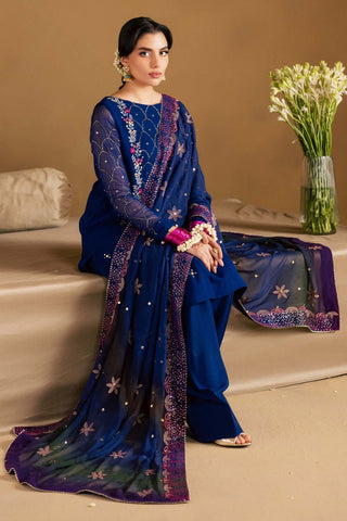 Nureh Mukeshkari Unstitched Embroidered Mukesh Chiffon Collection - 2025 MK-15