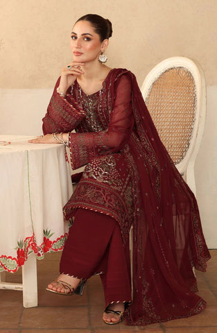 Ramsha Sonehri Unstitched Embroidered Chiffon Collection - 2025 Vol-02 BB-204