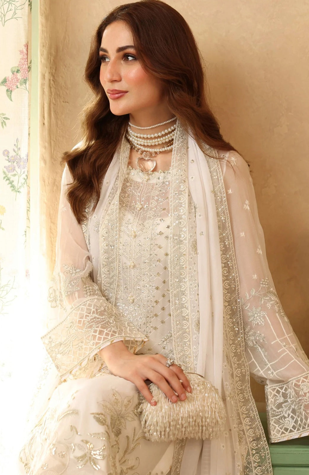 Ramsha Sonehri Unstitched Embroidered Chiffon Collection - 2025 Vol-02 BB-203