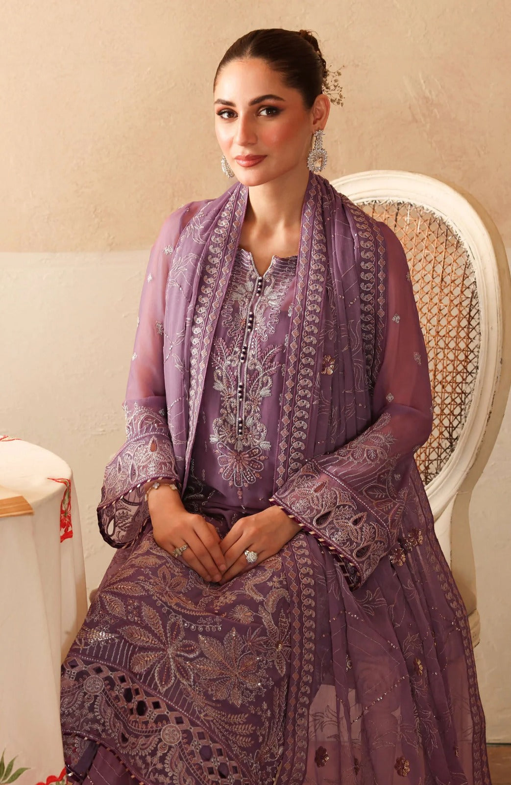 Ramsha Sonehri Unstitched Embroidered Chiffon Collection - 2025 Vol-02 BB-207