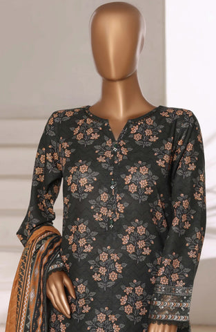 Sadabahar Malika Stitched Embroidered Khaddar Collection - 2025 (GREY)