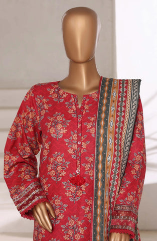 Sadabahar Malika Stitched Embroidered Khaddar Collection - 2025 (RED)