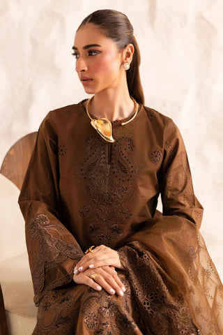 Marjjan Guzel Unstitched Embroidered Lawn Collection - 2025 SMC-206 (Brown)