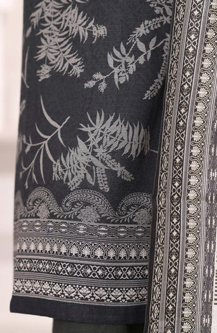 Sadabahar Printed Stitched Khaddar 3PC Collection - 2025 (BLACK D-03)